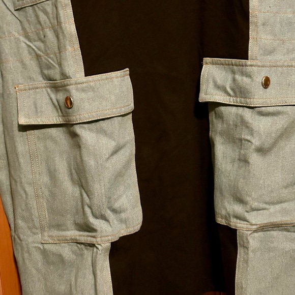 La Ross denim & black dress size medium NWT - Picture 4 of 8